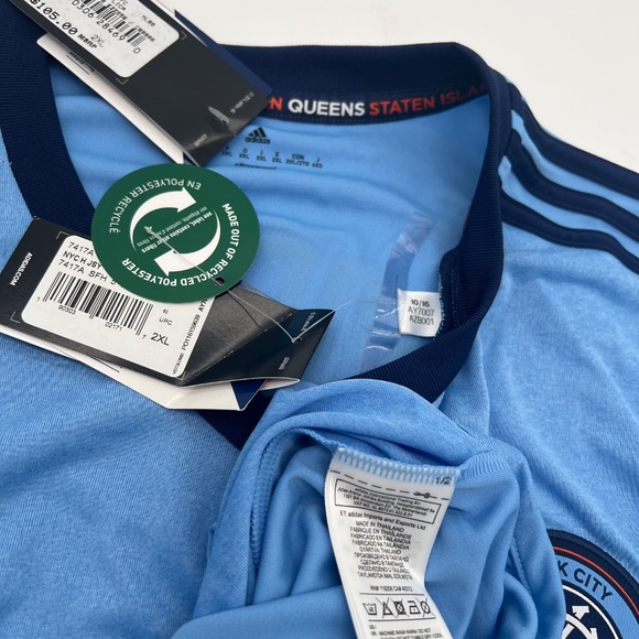 David Villa #7 New York City 2017/2018 Home ORIGINAL Adidas Soccer Jersey XXL - Picture 4 of 9